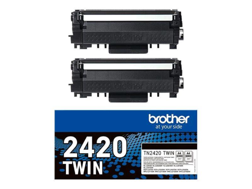 BROTHER TN2420 TWIN MULTIPACK CONF 2 Pz.TN2420 TONER NERO PER BROTHER DCP-L2510, L2530, L2537, L2550, HL-L2350, L2370, L2375, MFC-L2713, L2730, L2750